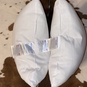 2- New Pillow Inserts/Filler ~ White 14” x 14”